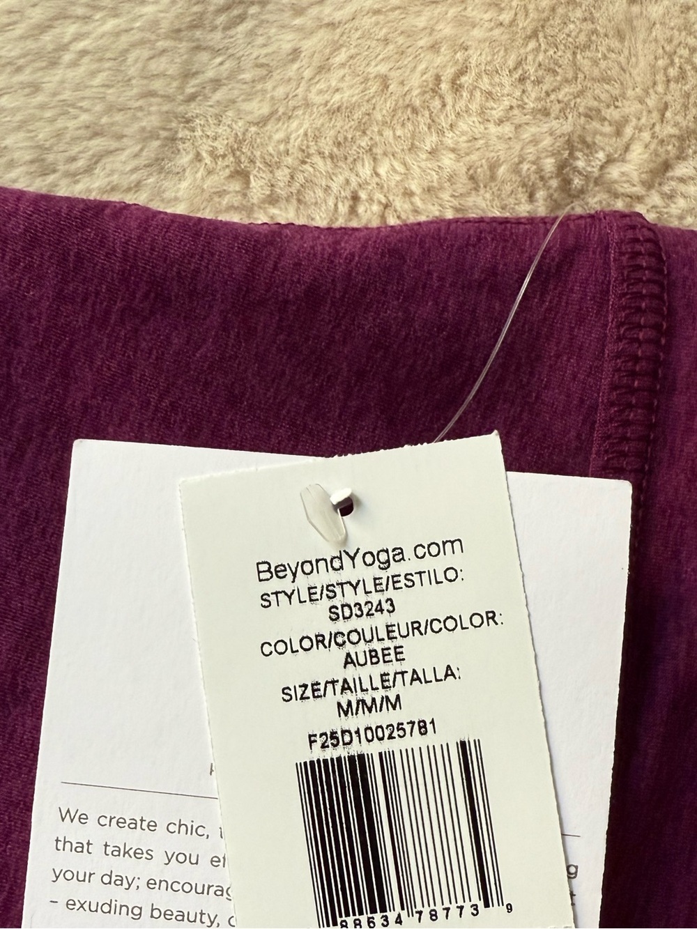 NWT Beyond Yoga Spacedye Caught In The Midi Legging Aubergine Beet Size M - Picture 12 of 13